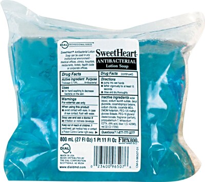 Dial® Sweetheart® Antibacterial Lotion Soap Refills, 800ml, 12/Case
