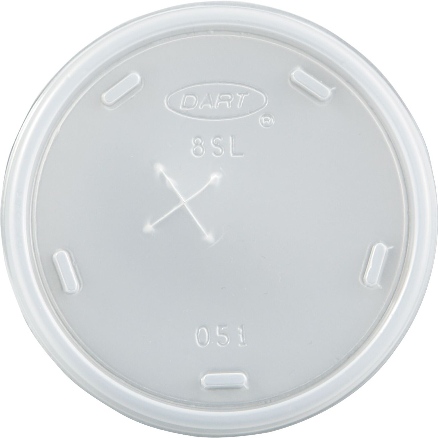 Plastic Cold Cup Lids, Fits 8-9 oz. Cups, Translucent, 1000/Carton (DCC8SL)