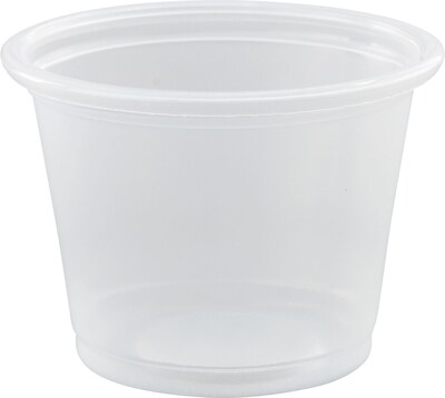 Solo® Plastic Souffle Cups, Translucent, 1oz., 2500/Case