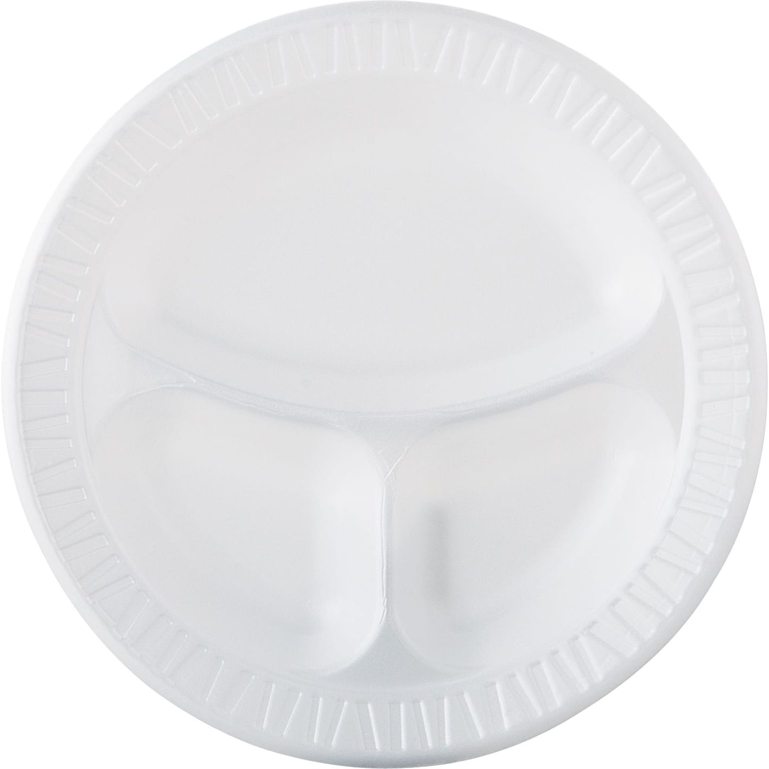 Dart® Quiet Classic® Foam Plates 10, White, 500/Carton (10CPWQR)