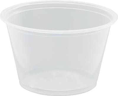 Dart® Conex Complements® Plastic Portion Containers 4 oz., Translucent, 2500/Carton (400PC) (400PC)