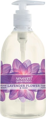 Seventh Generation Natural Hand Soap, Lavender Flower & Mint, 12oz Pump Bottle, 8/CT