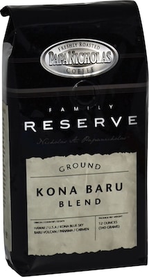 Papa Nicholas® Premium Coffee; Family Reserve Kona Baru Blend, Whole Bean, 6-12 oz Packages/Box