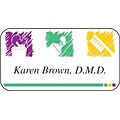 Custom Printed Medical Arts Press® Full-Color Dental Name Badges; Standard, Dental Sketch
