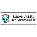 Medical Arts Press® Designer Name Badges; Standard, Happy Feet