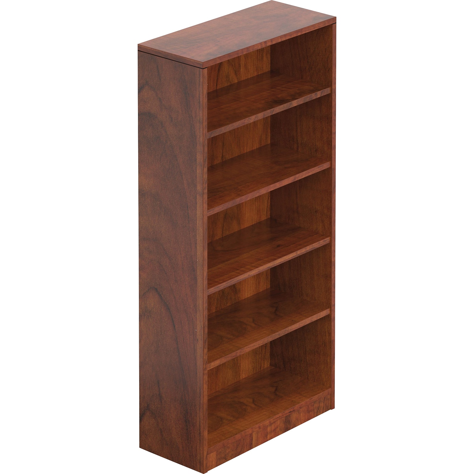 Offices to Go Superior Laminate 71H 4-Shelf Bookcase with Adjustable Shelves, American Dark Cherry (TDSL71BC-ADC)