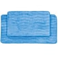 Lavish Home 20.2" x 32.2" Microfiber Foam & Polyurethane Bath Mat Set, Blue
