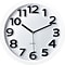 TEMPUS Wall Clock with Raised Numerals and Silent Sweep White Dial, Plastic, 13(TC62127W)