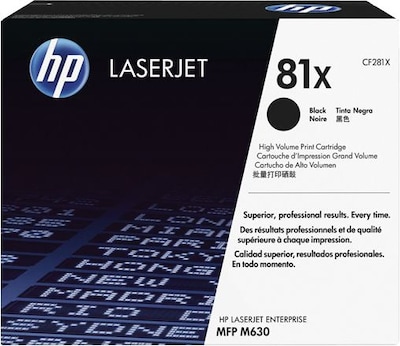 HP 81X Black Toner Cartridge, High Yield (CF281X), 2-Pack