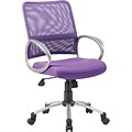 Boss Mesh Back W/ Pewter Finish Task Chair, Purple (B6416-PR)