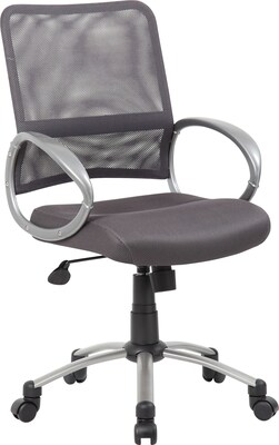 Boss Mesh Back W/ Pewter Finish Task Chair, Gray (B6416-CG)