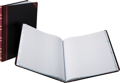 Boorum & Pease 1602 1/2 Series Bound Faint Rule Books, 300 Sheets, Thread Sewn, 11.93 x 9.87 Sheet Size, White, 1Each