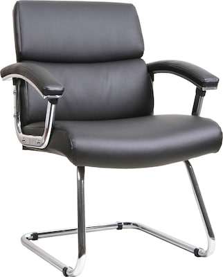 Lorell Sled Base Leather Guest Chair