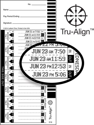 Lathem Tru-Align Punch Card Time Clock System, Black  (1600E)