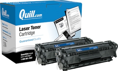 Quill Brand® Remanufactured Black Standard Yield Toner Cartridge Replacement for HP 12A (Q2612AD), 2/Pack (Lifetime Warranty)