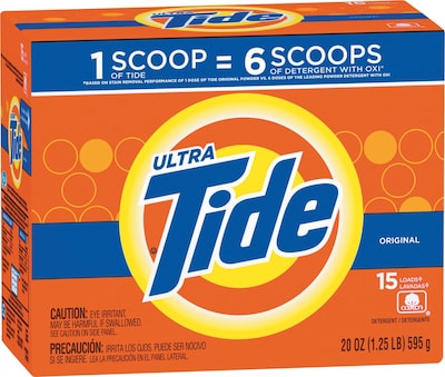 Tide Powder Laundry Detergent, Original Scent, 20 Oz. Box
