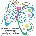 Medical Arts Press® Dental Die-Cut Magnets; 2-7/8x3, Butterfly, Smile Bright!