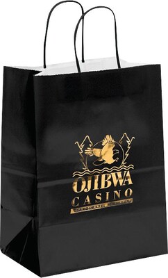 Custom Gloss Shopper Bags; Colored, 13x10x5