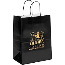 Custom Gloss Shopper Bags; Colored, 13x10x5