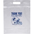 Personalized Zip Close Die Cut Handle Bags; 12x12x6