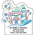 Medical Arts Press® Dental Die-Cut Magnets; 2-3/4x3, Tooth Sun, Paste and Brushes Dental Office