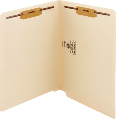 Smead® Shelf-Master Reinforced End-Tab File Folders, Letter Size, Manila, 250/Bx (34125)