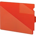 Smead® End-Tab Poly Out Guides, 2 Pocket Style, Center Position Tab, Extra Wide Letter, Red, 50/Bx (61960)