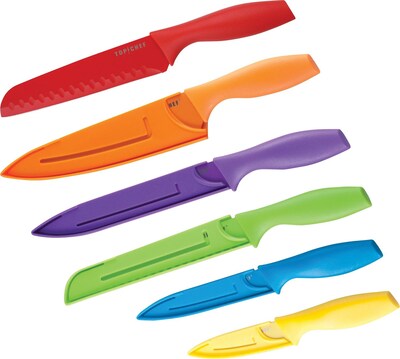 Top Chef Six Piece Colored Knife Set - Professional Grade