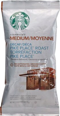 Starbucks® Coffee, Pike Place Decaf, 2.5 oz, 18/Pack (011023061)