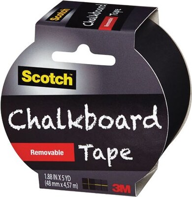 Scotch™ Chalkboard Tape, 1.88 x 5 yds., Black (1905R-CB-BLK)