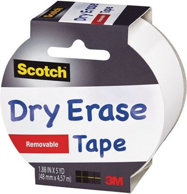 Scotch™ Dry EraseTape, 1.88 x 5 yds. (1905R-DE-WHT)