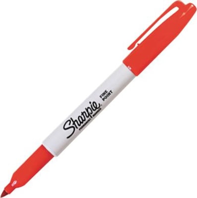 Sharpie Permanent Marker, Ultra Fine Tip, Red