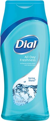 Dial® Body Wash, Antibacterial, Spring Water® Scent, 11.75oz. Bottle, 6 Bottles/Case