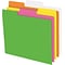 Pendaflex® Glow File Folders, 1/3 Cut Top Tab, Letter, Assorted Colors, 24/Bx