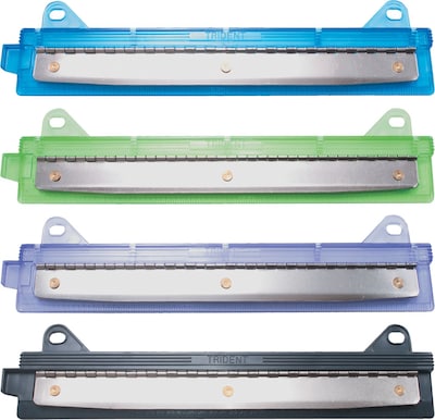 6-Sheet Binder Three-Hole Punch, 1/4 Holes, Assorted Colors