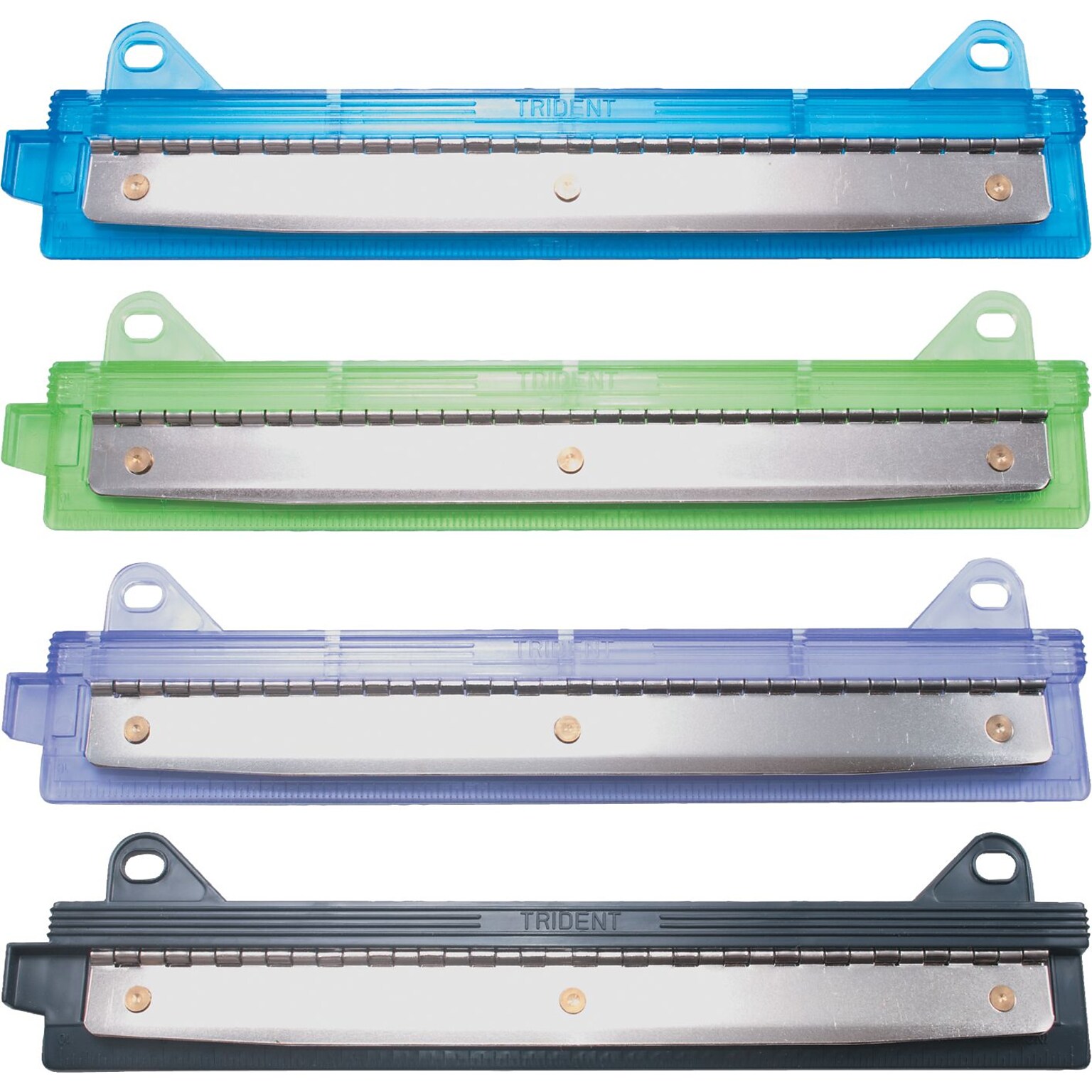 6-Sheet Binder Three-Hole Punch, 1/4 Holes, Assorted Colors