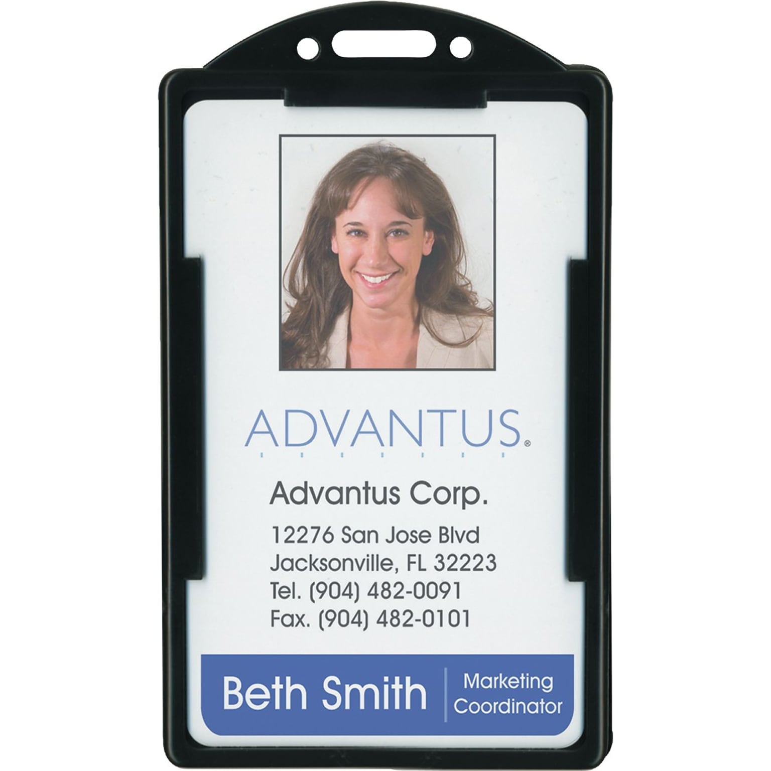 Advantus Vertical ID Card Holders, 2 1/8