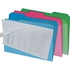 Find It Clear View Interior File Folders, 1/3 Cut Top Tab, Letter, Assorted, 6/Pack (IDEFT07187)
