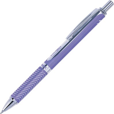 Pentel EnerGel Alloy RollerBall Retractable Gel Pen, Medium Point, Purple Ink (BL407V-V)