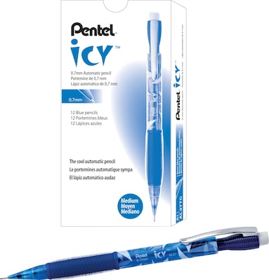 Pentel Icy Mechanical Pencil, 0.7mm, #2 Medium Lead, Dozen (AL27TC)