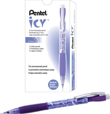 Pentel Twist-Erase Mechanical Pencil, 0.7mm, #2 Soft Lead, Dozen (AL27TV)