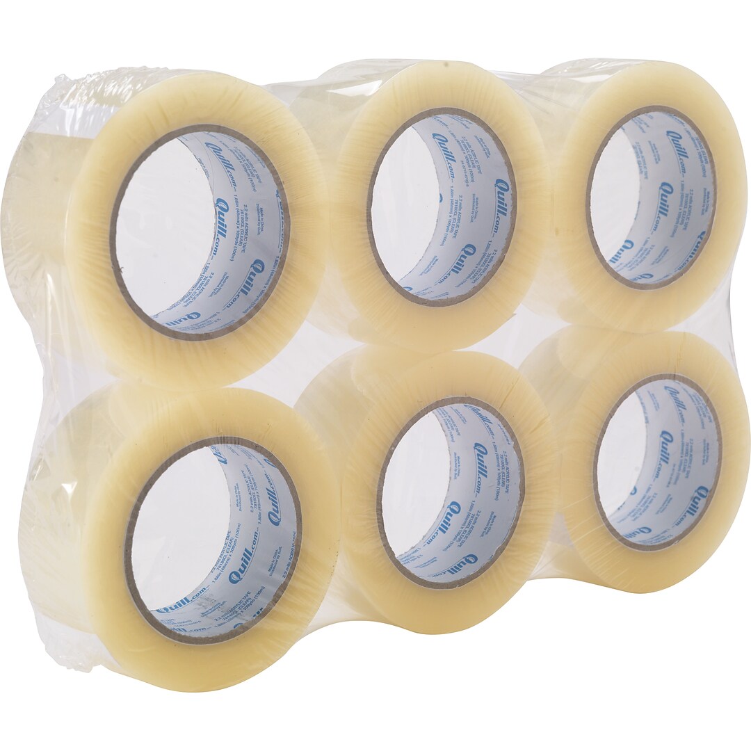 3" x 110 Yards 2.5 Mil 6 rolls Carton Sealing Clear Packing/Shipping/Box Tape 