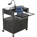 BALT 3-Shelf Steel FDB A/V Cart, Black (27565)