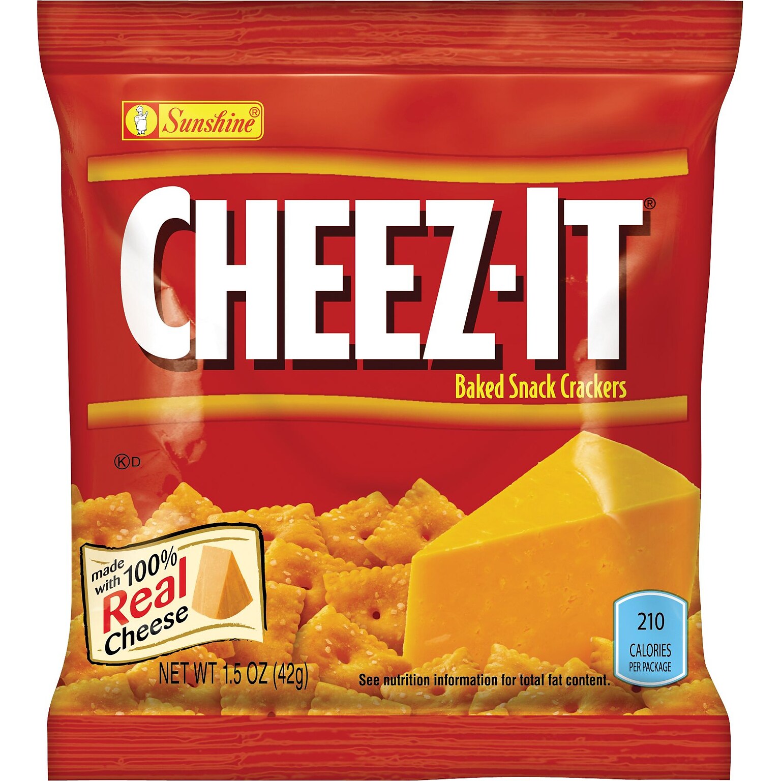 Sunshine® Cheez-It Crackers, 1.5 oz. Bags, 60 Bags/Box