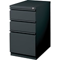Quill Brand® 3-Drawer Vertical File Cabinet, Mobile/Pedestal, Letter, Charcoal, 19.88D (26816D)