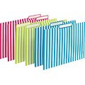 Poppin File Folders Verticle Stripes Set of 6 Lime/Pink/Pool