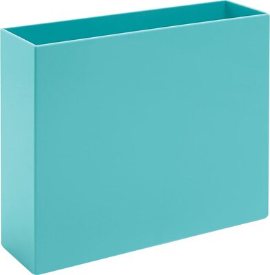 Poppin Plastic File Box, Letter Size, Aqua (101274)