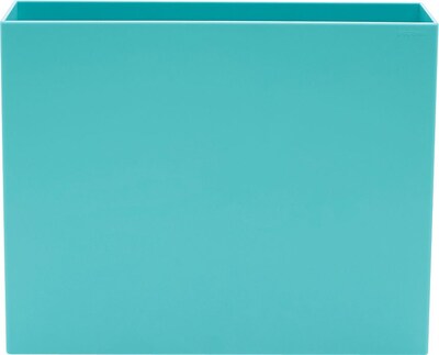 Poppin Plastic File Box, Letter Size, Aqua (101274)