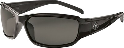 Ergodyne Thor-PZ Safety Glasses, Black/Smoke, Anti-Scratch/Fog