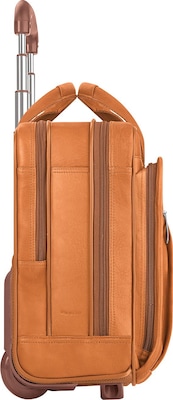 Solo New York 15.6 Leather Rolling Laptop Bag, Tan (D5291)